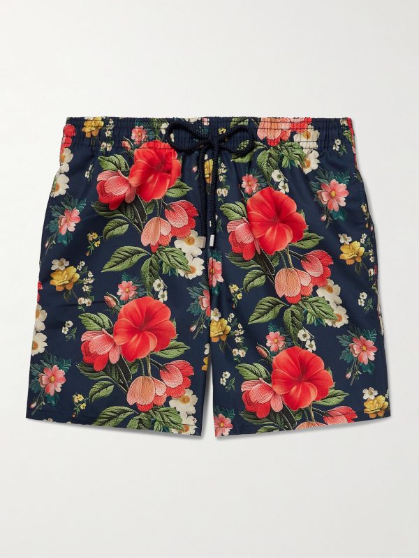 Moorea Straight-Leg Mid-Length Printed Recycled Swim Shorts Moorea Straight-Leg Mid-Length Printed Recycled Swim Shorts