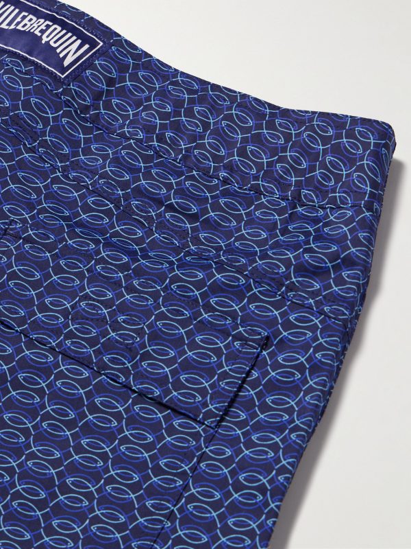 Menise Straight-Leg Mid-Length Printed Recycled Swim Shorts - CU Menise Straight-Leg Mid-Length Printed Recycled Swim Shorts - CU