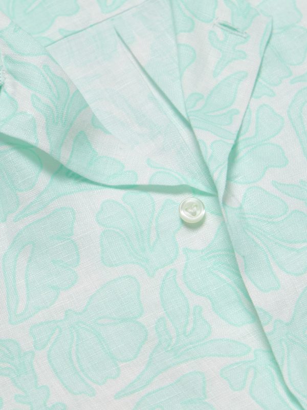 Charli Camp-Collar Floral-Print Linen Shirt - CU Charli Camp-Collar Floral-Print Linen Shirt - CU