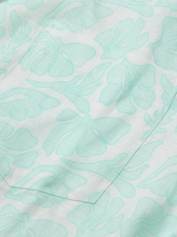 Charli Camp-Collar Floral-Print Linen Shirt - E1 Charli Camp-Collar Floral-Print Linen Shirt - E1
