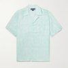 Charli Camp-Collar Floral-Print Linen Shirt Charli Camp-Collar Floral-Print Linen Shirt