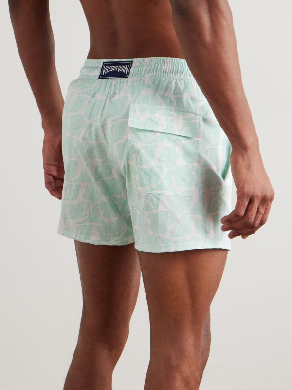 Moorise Straight-Leg Mid-Length Printed Swim Shorts - BK Moorise Straight-Leg Mid-Length Printed Swim Shorts - BK