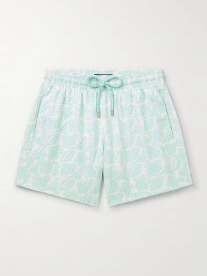 Moorise Straight-Leg Mid-Length Printed Swim Shorts Moorise Straight-Leg Mid-Length Printed Swim Shorts