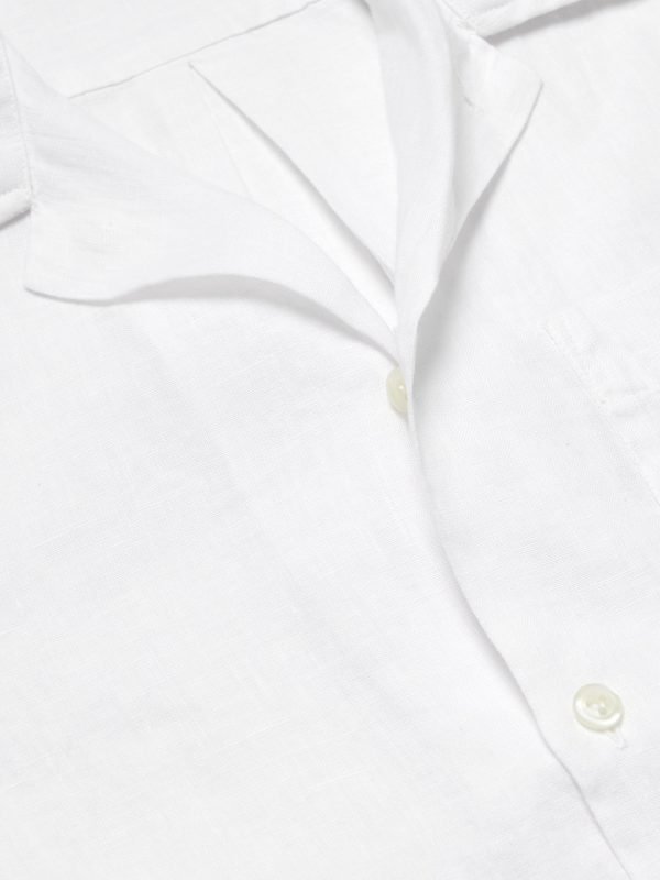 Charli Convertible-Collar Linen Shirt - CU