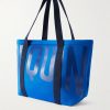 Logo-Print Webbing-Trimmed Scuba Tote Bag - BK