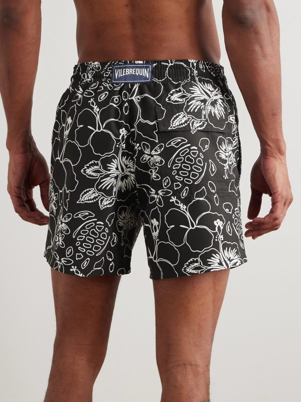 Moorea Straight-Leg Mid-Length Printed Recycled Swim Shorts - BK Moorea Straight-Leg Mid-Length Printed Recycled Swim Shorts - BK