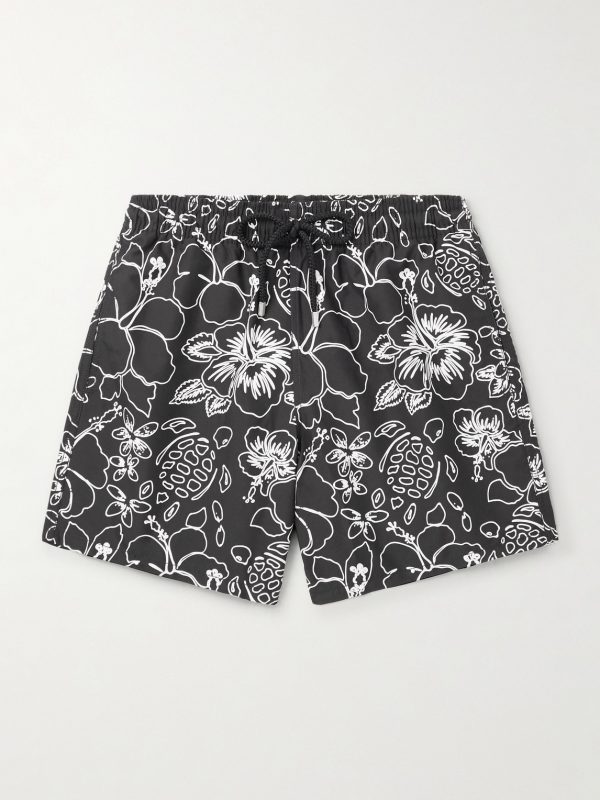 Moorea Straight-Leg Mid-Length Printed Recycled Swim Shorts Moorea Straight-Leg Mid-Length Printed Recycled Swim Shorts