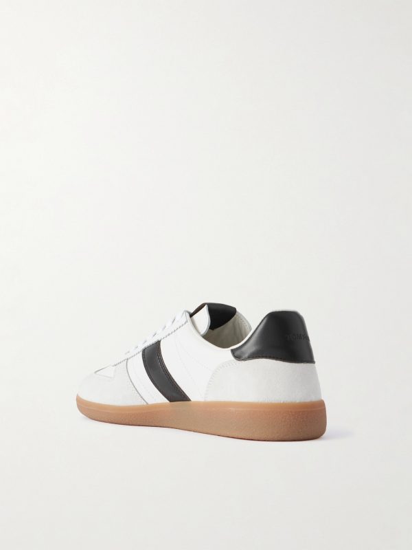 Archer Suede-Trimmed Leather Sneakers - BK