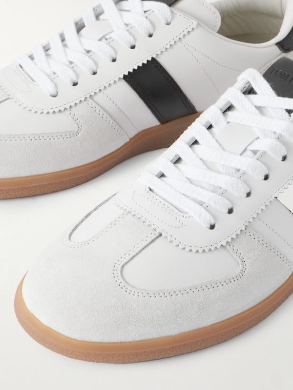 Archer Suede-Trimmed Leather Sneakers - CU
