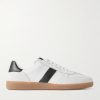 Archer Suede-Trimmed Leather Sneakers