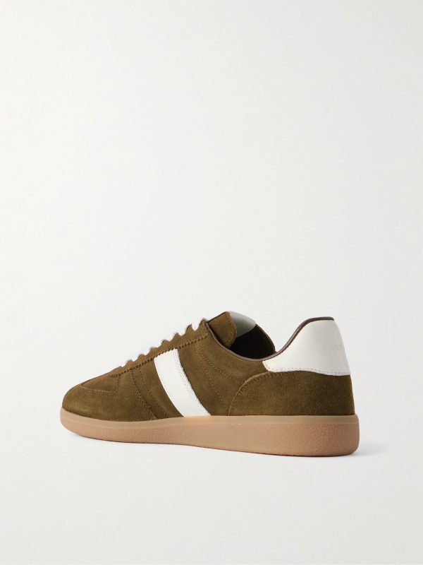 Archer Leather-Trimmed Suede Sneakers - BK Archer Leather-Trimmed Suede Sneakers - BK