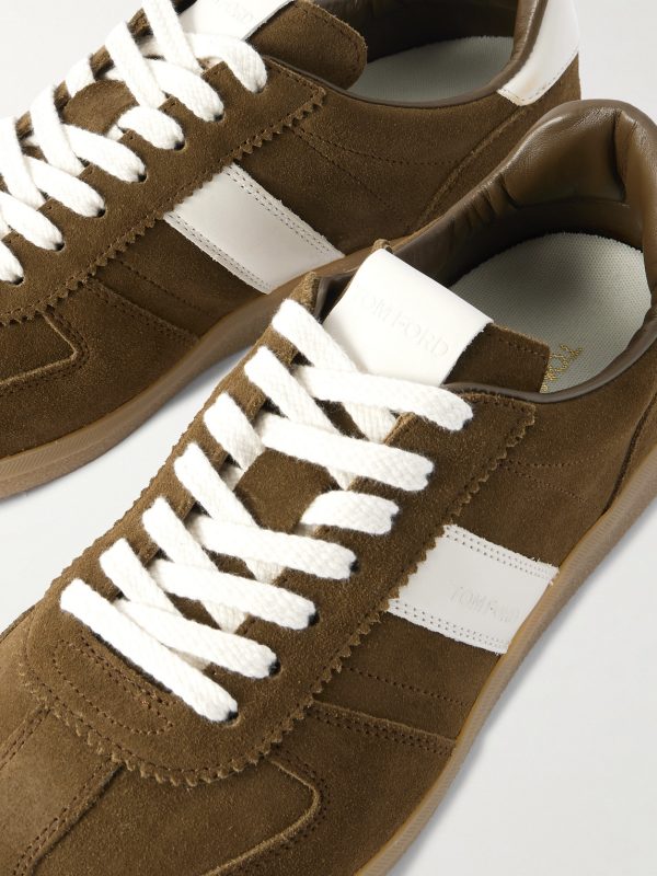Archer Leather-Trimmed Suede Sneakers - CU Archer Leather-Trimmed Suede Sneakers - CU