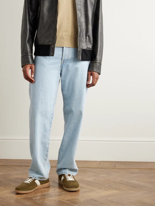 Archer Leather-Trimmed Suede Sneakers - OU Archer Leather-Trimmed Suede Sneakers - OU