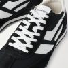 Mesh and Leather-Trimmed Suede Sneakers - CU