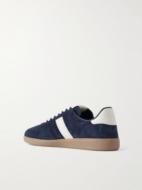 Archer Leather-Trimmed Suede Sneakers - BK Archer Leather-Trimmed Suede Sneakers - BK
