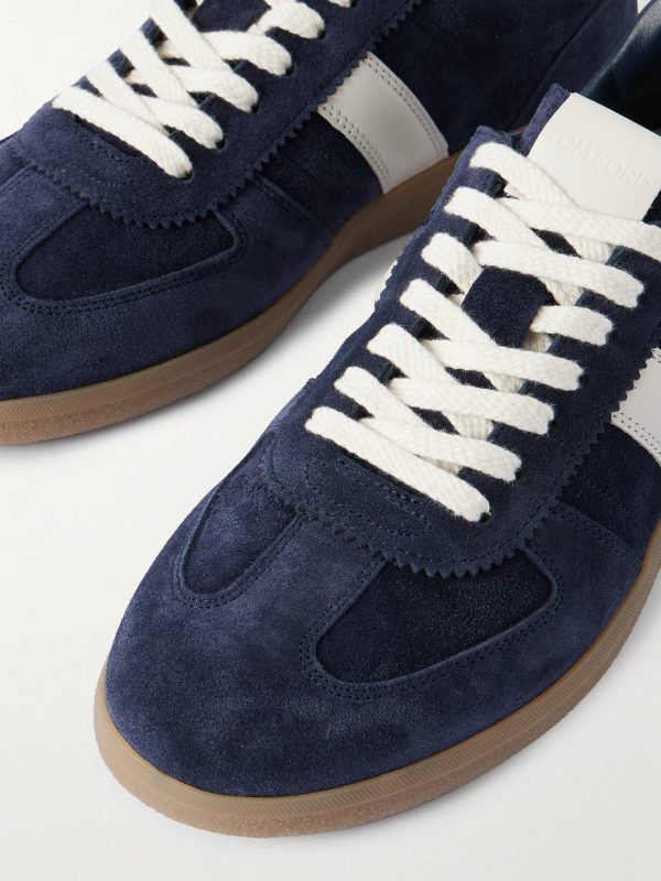 Archer Leather-Trimmed Suede Sneakers - CU Archer Leather-Trimmed Suede Sneakers - CU