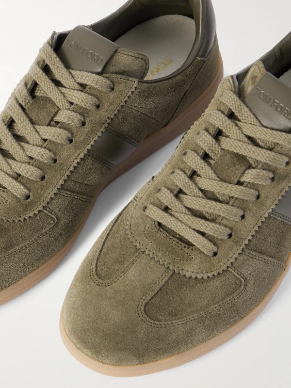 Archer Leather-Trimmed Suede Sneakers - CU Archer Leather-Trimmed Suede Sneakers - CU