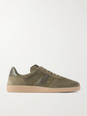 Archer Leather-Trimmed Suede Sneakers Archer Leather-Trimmed Suede Sneakers