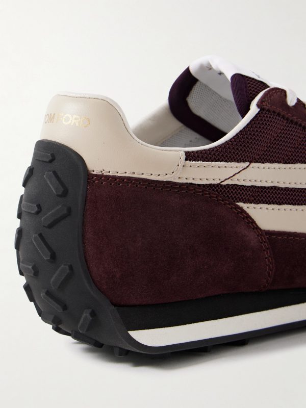 Mesh and Leather-Trimmed Suede Sneakers - CU Mesh and Leather-Trimmed Suede Sneakers - CU