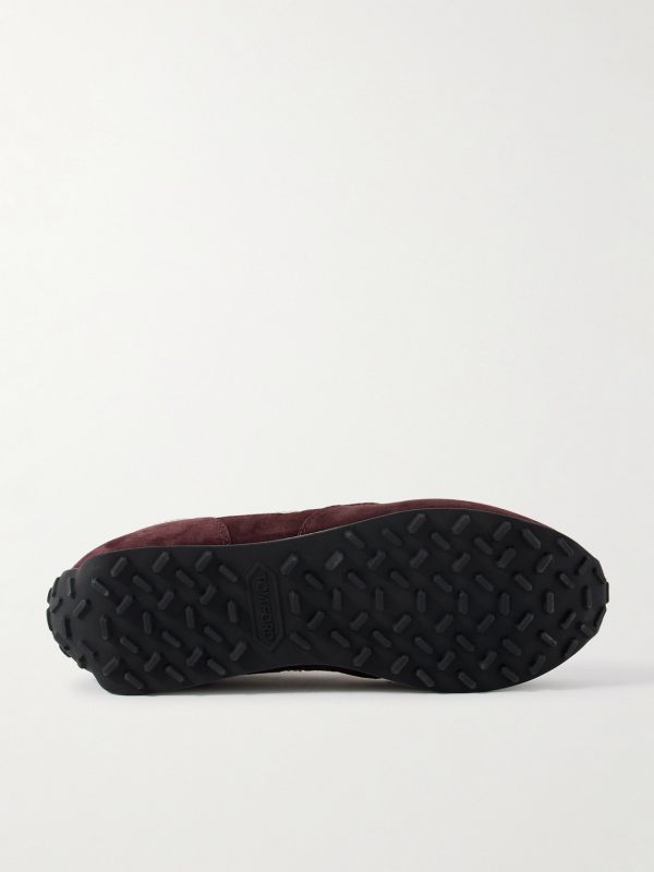 Mesh and Leather-Trimmed Suede Sneakers - E1 Mesh and Leather-Trimmed Suede Sneakers - E1