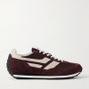 Mesh and Leather-Trimmed Suede Sneakers Mesh and Leather-Trimmed Suede Sneakers
