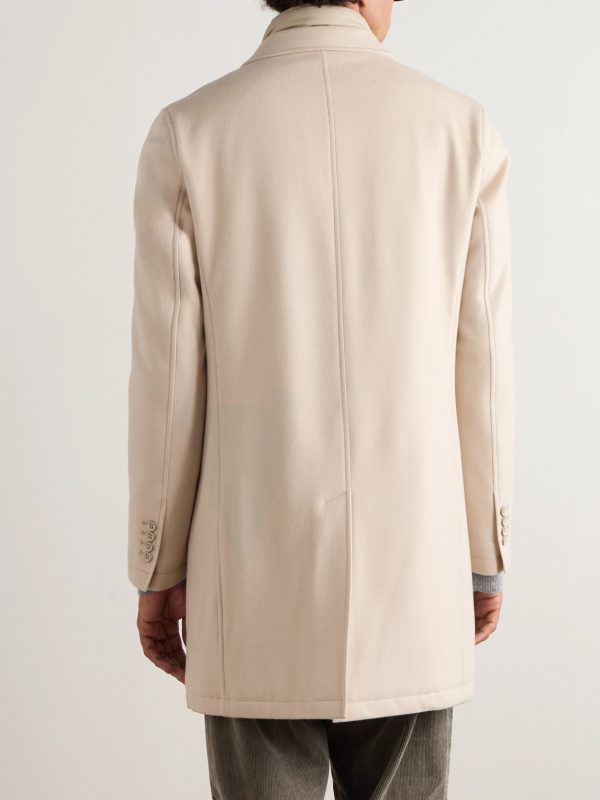 Wool Coat with Detachable Shell Gilet - BK