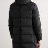 Slim-Fit Quilted Shell Hooded Down Parka - BK