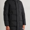 Slim-Fit Quilted Shell Hooded Down Parka - FR