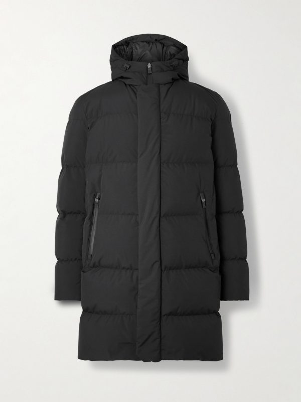 Slim-Fit Quilted Shell Hooded Down Parka