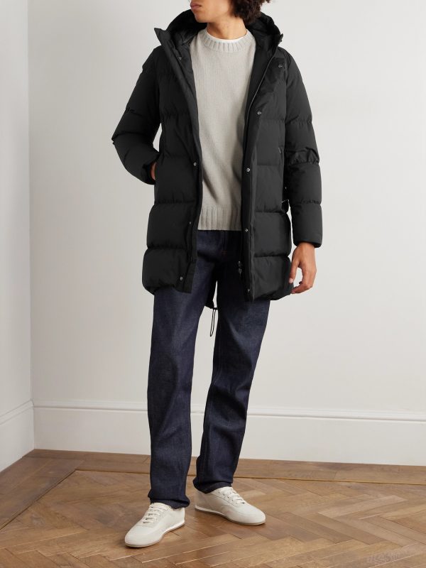 Slim-Fit Quilted Shell Hooded Down Parka - OU