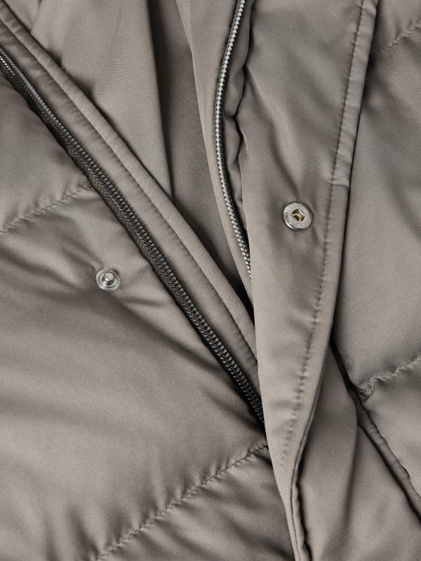 Quilted Twill Hooded Down Jacket - CU