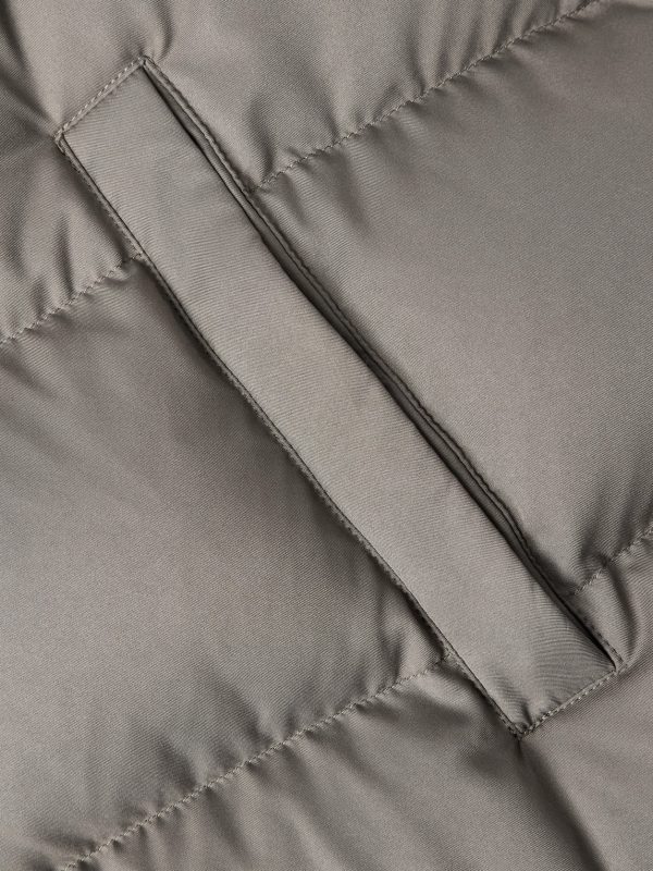 Quilted Twill Hooded Down Jacket - E1