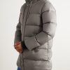 Quilted Twill Hooded Down Jacket - FR
