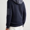 Shell-Trimmed Wool Hooded Down Jacket - BK Shell-Trimmed Wool Hooded Down Jacket - BK