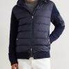 Shell-Trimmed Wool Hooded Down Jacket - FR Shell-Trimmed Wool Hooded Down Jacket - FR