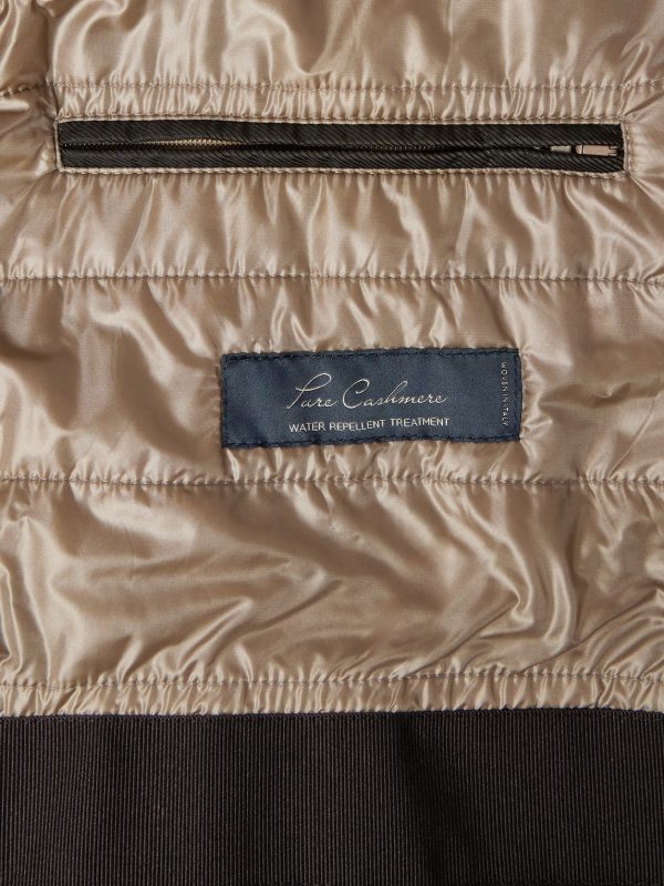 Quilted Nylon-Trimmed Cashmere Top Coat - E2 Quilted Nylon-Trimmed Cashmere Top Coat - E2