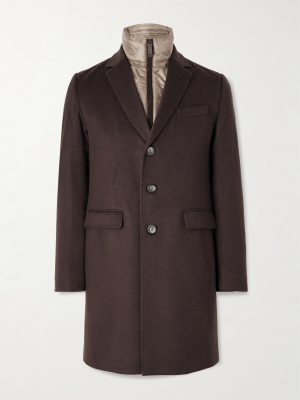 Quilted Nylon-Trimmed Cashmere Top Coat Quilted Nylon-Trimmed Cashmere Top Coat