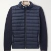 Slim-Fit Wool and Quilted Shell Down Jacket Slim-Fit Wool and Quilted Shell Down Jacket