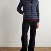 Slim-Fit Wool and Quilted Shell Down Jacket - OU Slim-Fit Wool and Quilted Shell Down Jacket - OU