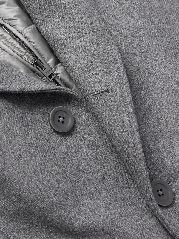 Convertible Padded Wool-Blend and Quilted Shell Coat - CU