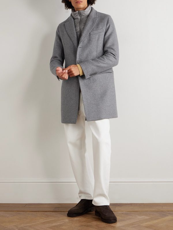 Convertible Padded Wool-Blend and Quilted Shell Coat - OU