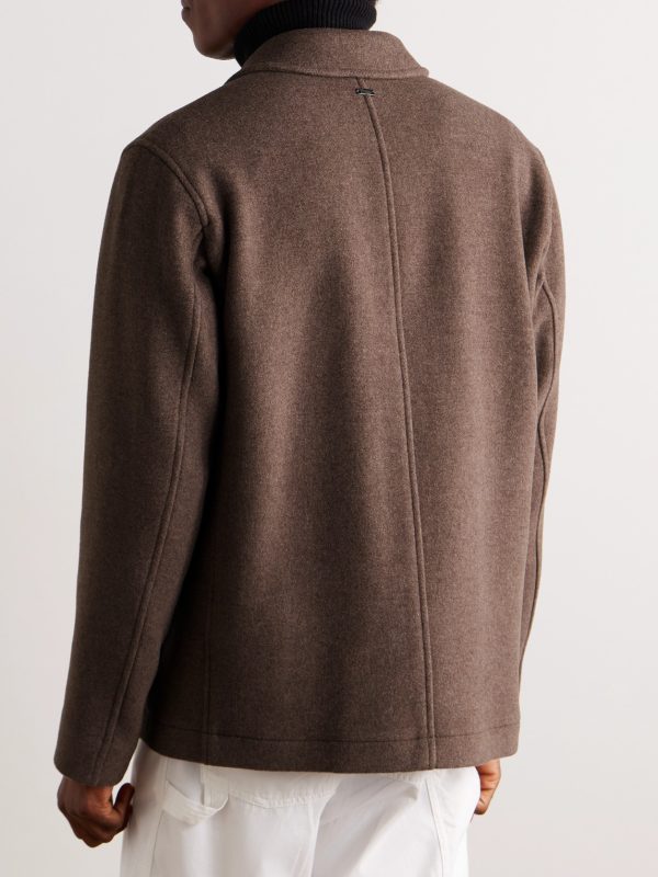 Wool-Blend Felt Overshirt - BK Wool-Blend Felt Overshirt - BK