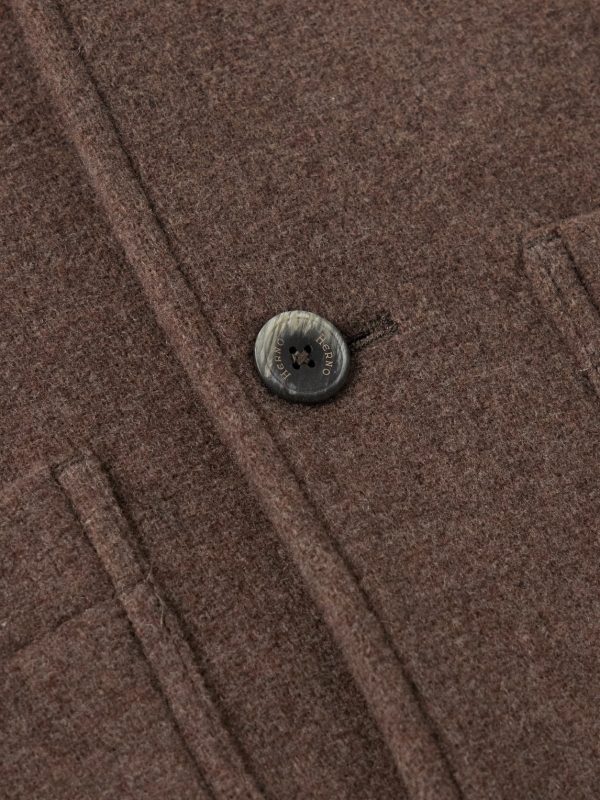 Wool-Blend Felt Overshirt - CU Wool-Blend Felt Overshirt - CU