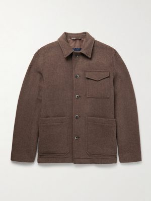 Wool-Blend Felt Overshirt Wool-Blend Felt Overshirt