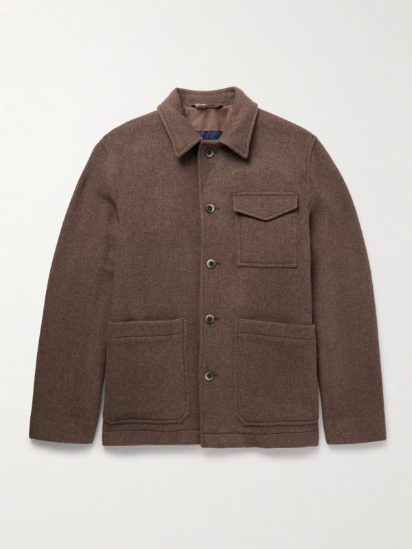 Wool-Blend Felt Overshirt Wool-Blend Felt Overshirt