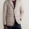 Slim-Fit Shell-Trimmed Silk and Cashmere-Blend Down Jacket - E2