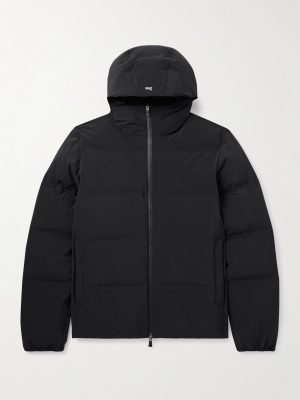 Quilted Stretch-Nylon Hooded Down Jacket Quilted Stretch-Nylon Hooded Down Jacket
