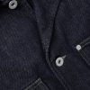 Oversized Wool Felt-Trimmed Denim Jacket - CU Oversized Wool Felt-Trimmed Denim Jacket - CU