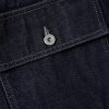 Oversized Wool Felt-Trimmed Denim Jacket - E1 Oversized Wool Felt-Trimmed Denim Jacket - E1