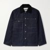 Oversized Wool Felt-Trimmed Denim Jacket Oversized Wool Felt-Trimmed Denim Jacket
